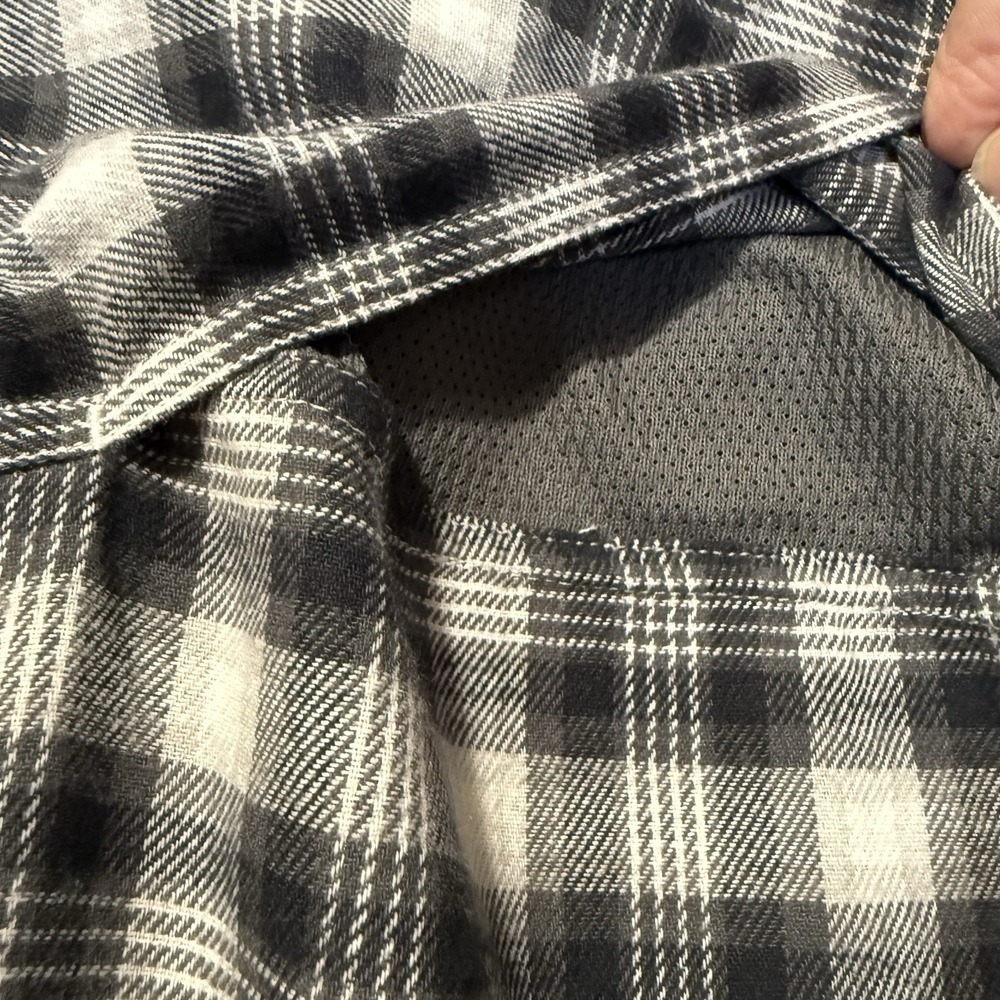NWT Croft Barrow Flannel Shirt Men Large Wicking Ventilation Quick Dry Gray - Picture 6 of 9